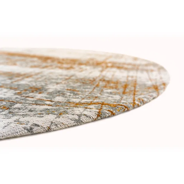 Louis de Poortere Wasbaar Binnen & Buiten Vloerkleed - 290 x 290 cm - Louis De Poortere Griff Columbus Gold - Laagpolig Tapijt - Gerecycled PET - Made in Belgium - Circulair Geel
