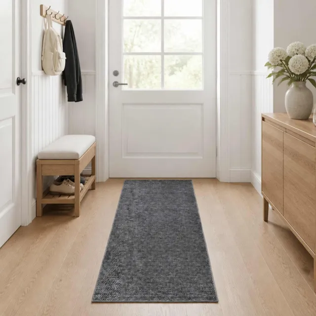 vidaXL Vloerkleed Antraciet 80 x 100 cm 100% Polyester 3 mm Wasbaar, foto 2