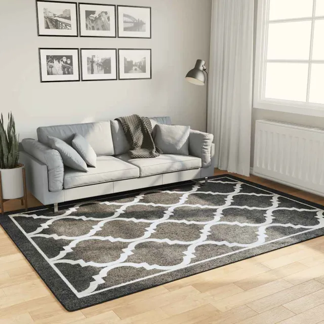 vidaXL Vloerkleed wasbaar 160x230 cm zwart en wit, foto 2