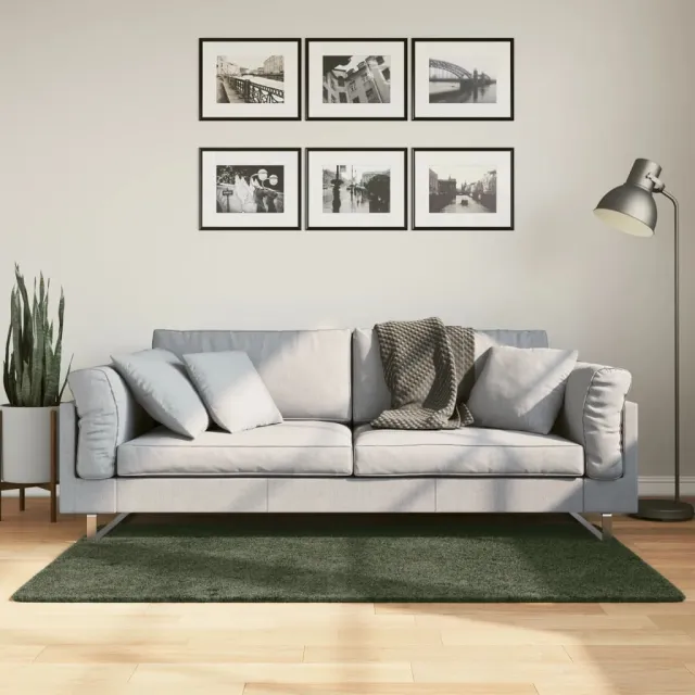 vidaXL Vloerkleed HUARTE laagpolig zacht wasbaar 80x150 cm bosgroen groen, foto 2