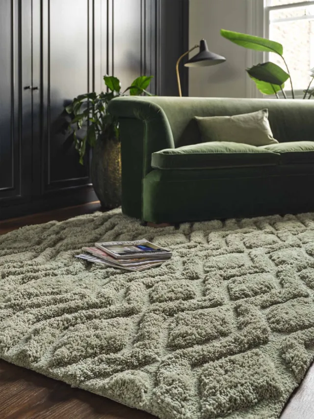 easy living Easy Living Harrison Sage Vloerkleed - Rechthoek - Laagpolig Tapijt - Modern - Groen