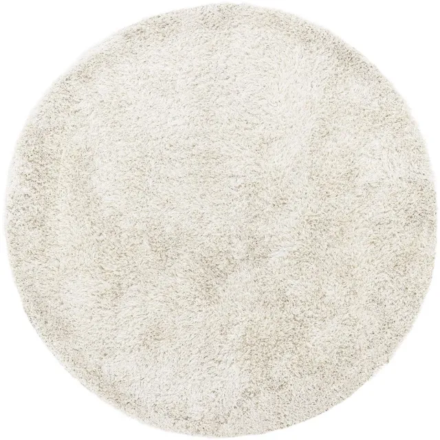 Must Living Crown vloerkleed rond polyester ivoor - Ø150 cm Wit
