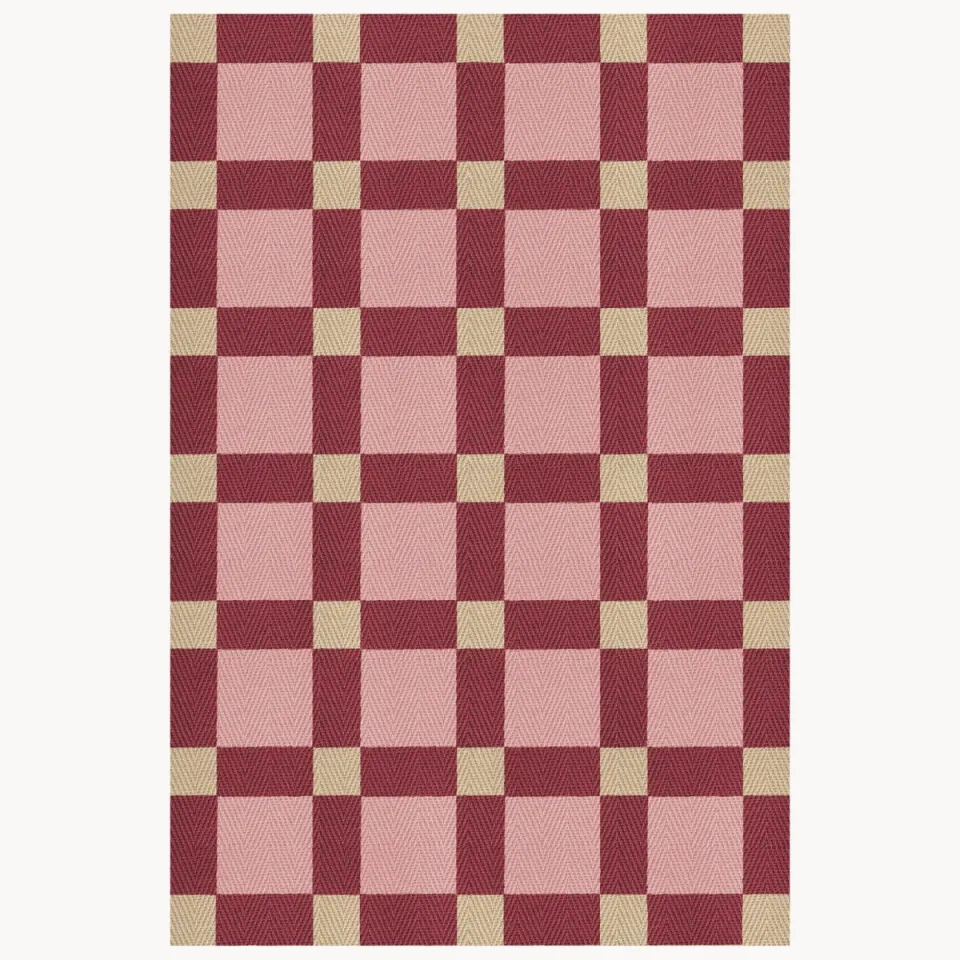 Layered Evelina Kroon Jute Plum Punsch - 200 X 300 cm Rood; Roze; Beige