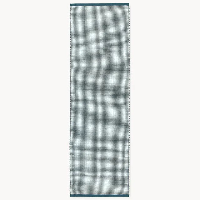 Westwing Collection Handgeweven wollen loper Amaro Blauw
