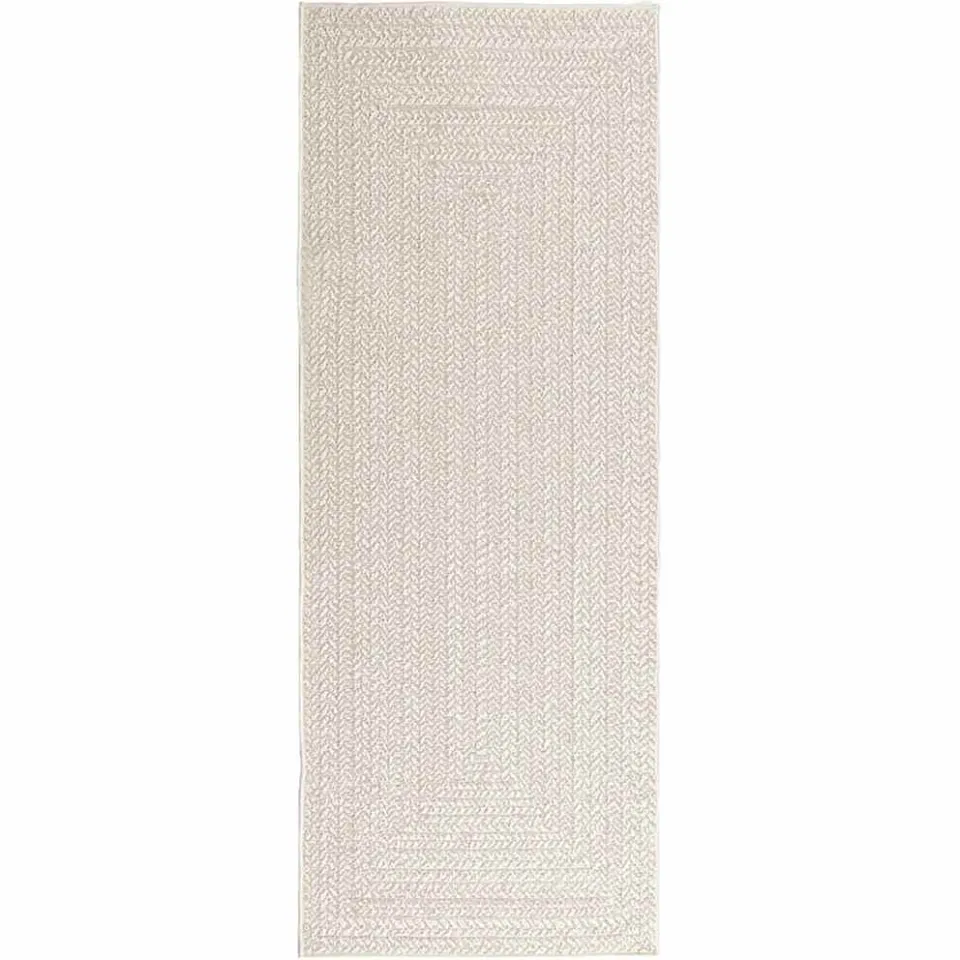 vidaXL Vloerkleed ZIZUR room binnen en buiten 80x200 cm jute look crème, foto 2