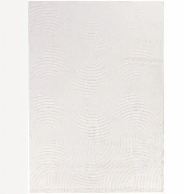 Dutch XXL Japandi Vloerkleed | Tapijt | Sahara | Golven | Crème | 80x250 cm