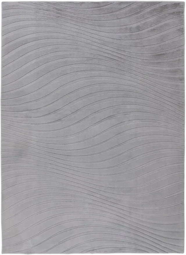 Padiro design laagpolig vloerkleed - lichtgrijs - modern abstract ontwerp - voor vloerverwarming - van polyester