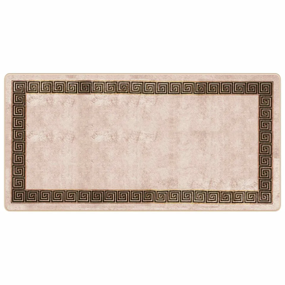vidaXL Vloerkleedloper MARSA Beige en zwart 100 x 200 cm