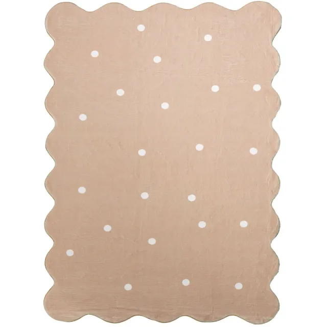 Little Olly Wasbaar vloerkleed - Cloudy Stippen Beige - 80x150cm