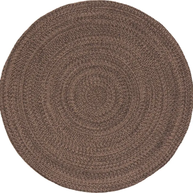 Pergamon Natuurvezelkleed Handgemaakt Jute Kaya Rond Bruin