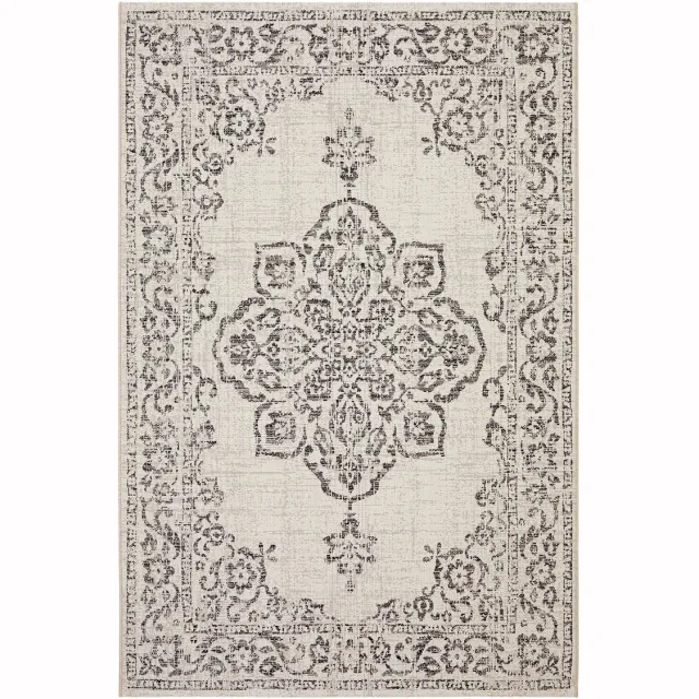 AFK Living In- en outdoor tapijt in chique bohemien stijl ALHAMBRA grijs