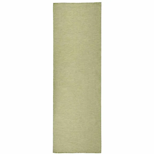 vidaXL Buitenkleed platgeweven 80x250 cm groen