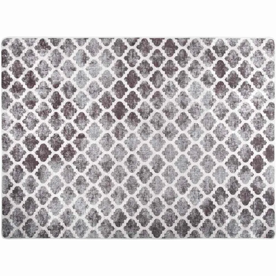 vidaXL Vloerkleed wasbaar 120x180 cm meerkleurig grijs, foto 2