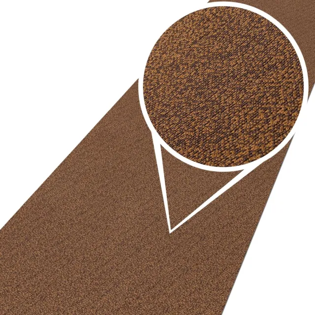 ANRO Tapijtloper Tamara Bruin 350x67cm – Velours Gangloper Antislip Keukenloper Hal Op Maat