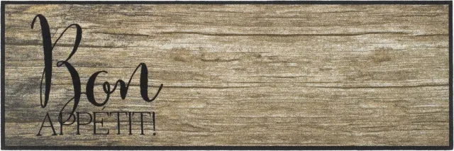 MD-Entree MD Entree - Keukenloper - Vloerkleed - Machinewasbaar - Cook&Wash - Bon - Wood - 50 x 150 cm Bruin