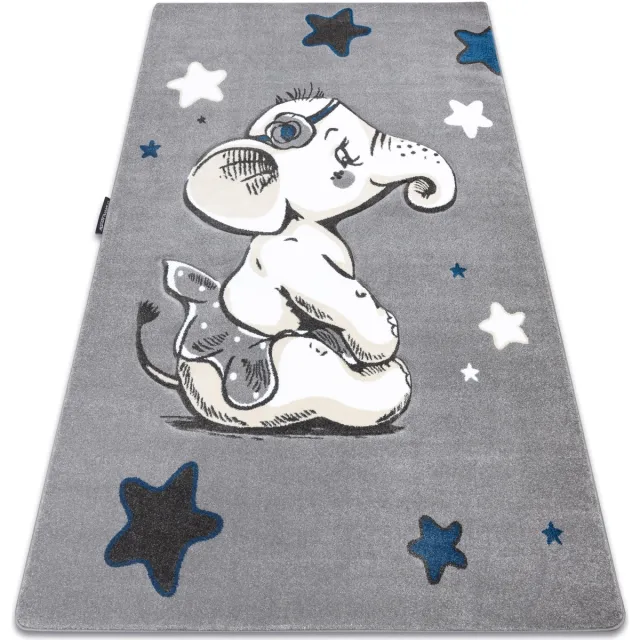 RUGSX Kleden Rugsx Tapijt PETIT ELEPHANT OLIFANTJE Sterretje grijskle