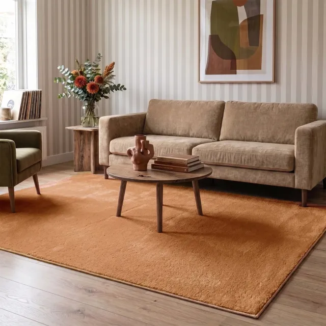 NATURL. Wasbaar vloerkleed - Vivid Terracotta - 200x280cm