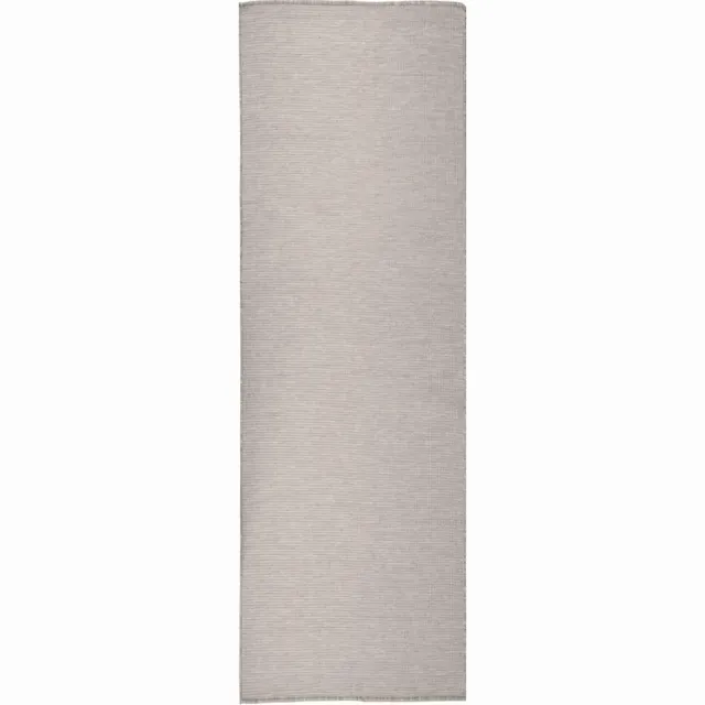vidaXL Buitenkleed platgeweven 80x250 cm lichtgrijs