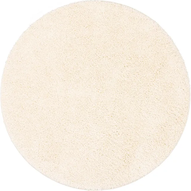 Snapstyle Vloerkleed Luxe Langpolig Milano Rond Creme