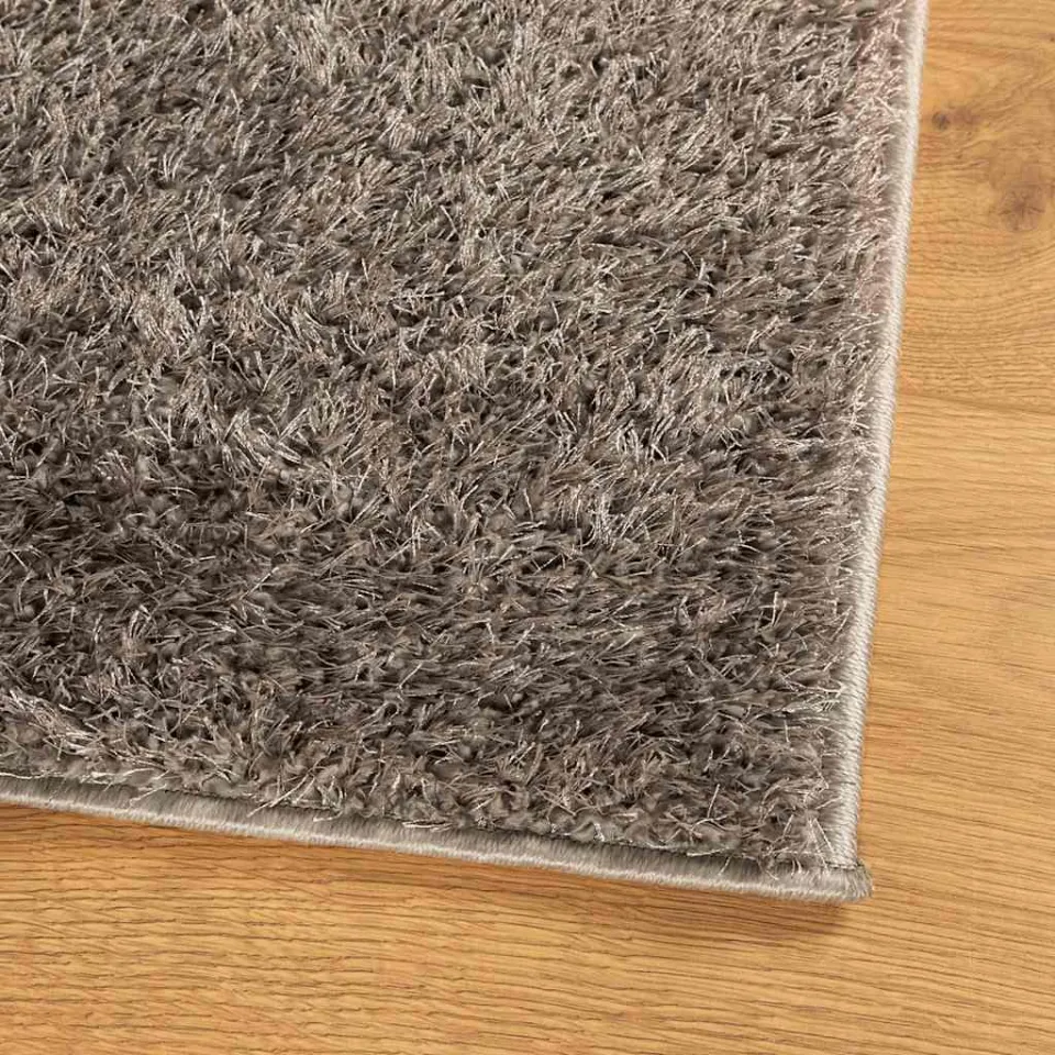 vidaXL Vloerkleed ISTAN hoogpolig glanzend 80x150 cm grijs, foto 4