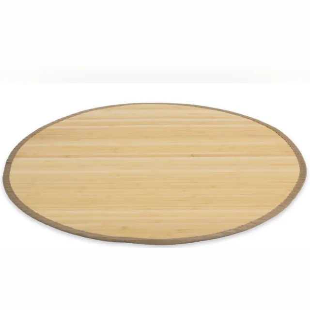 Homestyle4u Bamboe Tapijt - 150 cm rond - Natuur Bruin