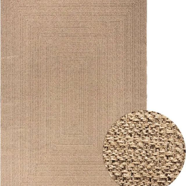 vidaXL Vloerkleed - ZIZUR - binnen - en - buiten - cm - jute - look Bruin