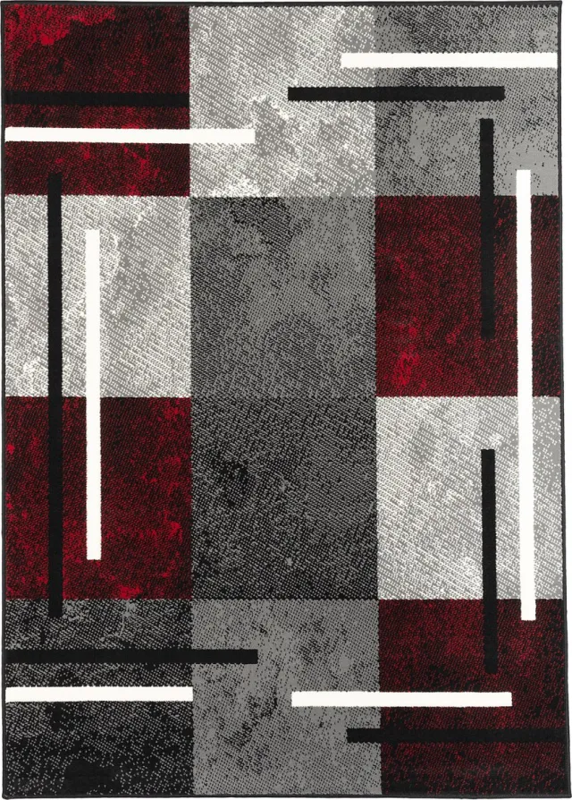 Pergamon Tapijt Modern Trendline Check Zwart