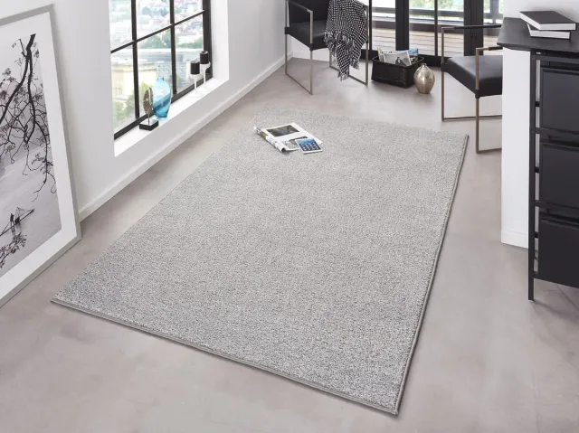 flycarpets Laagpolig Velours Vloerkleed - Designer Pure - Grijs 160x240 cm