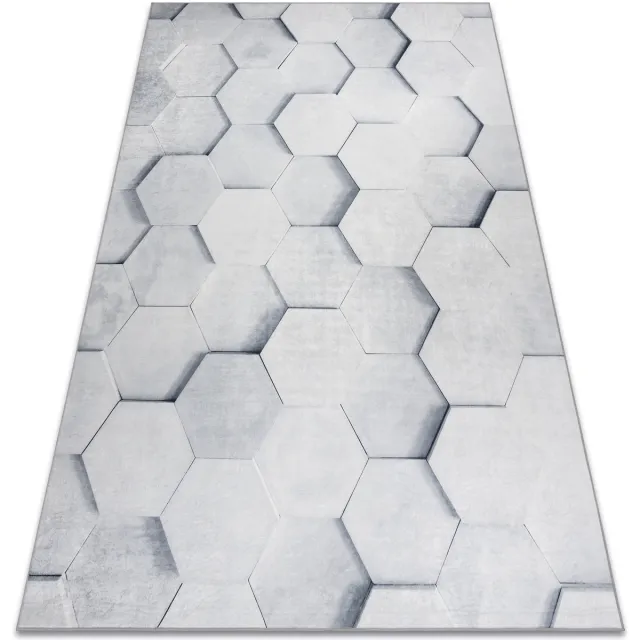RUGSX Kleden Rugsx ANDRE 1180 tapijt wasbaar Honingraatpatroon, zesho 120x170 cm Grijs