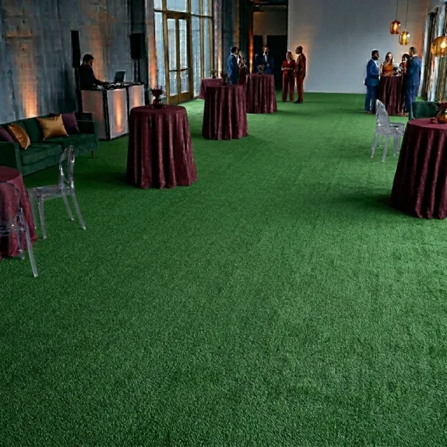 Floordirekt Op Maat Hemaakt Tapijt Sintra - Voor Evenementen & Beurzen - Onderhoudsvriendelijke Loper - Voor Beurzen & Evenementen - Donkergroen - 100 x 100 cm