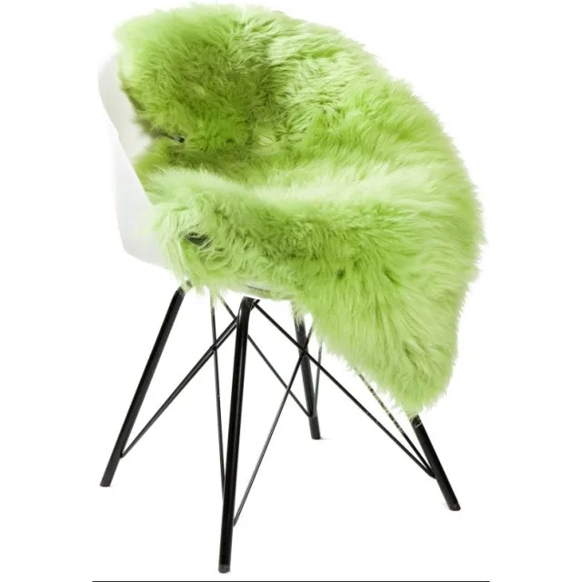 Dyreskinn Schapenvacht - Appelgroen - 100 x 65cm