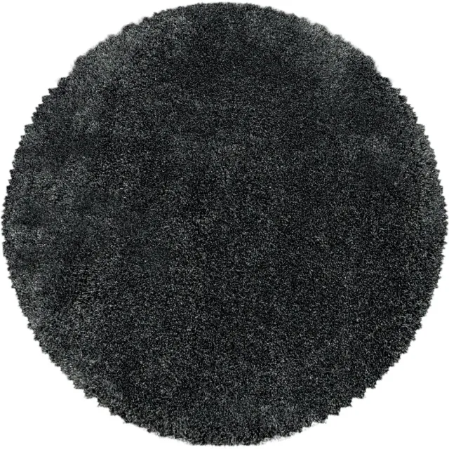 Muratap Pearl Soft Rond Hoogpolig Vloerkleed Grijs
