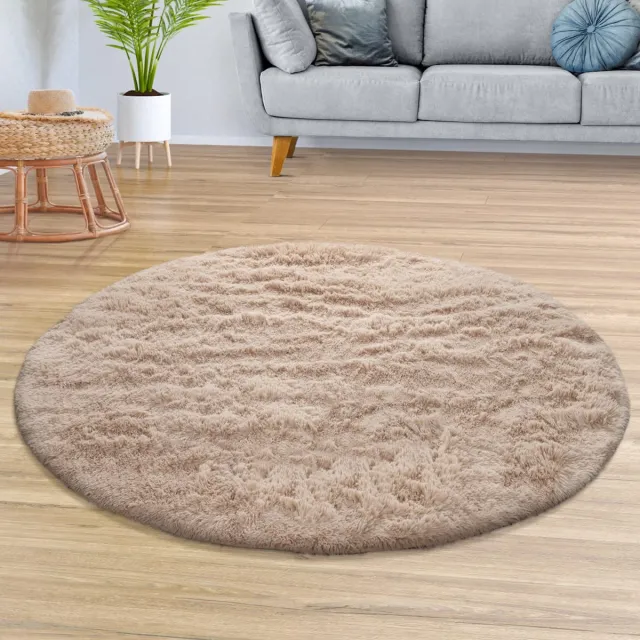 TT Home Tapijt Woonkamer Diepe Pool Lange Pool Zacht Modern Monochroom Design 200 x 200 cm Rechthoek 200 x 200 cm Rechthoek beige