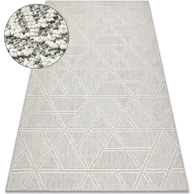 RUGSX Kleden Rugsx Tapijt JERSEY 19241 grijs - Ruiten, geometrisch 120x170 cm