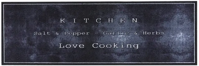 MD-Entree MD Entree - Keukenloper - Vloerkleed - Machinewasbaar - Cook&Wash - Love Cooking - 50 x 150 cm Zwart