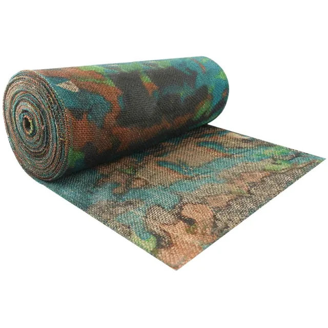 vidaXL Tuin - Jute - Net - 200 - cm - x - 5 - m - 280 - gsm - 100% - Tossa - Jute - Camouflage