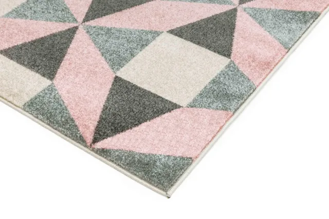 easy living colt-fan-pink Vloerkleed - 200x290 - Rechthoek - Laagpolig Tapijt - Modern - Grijs, Roze