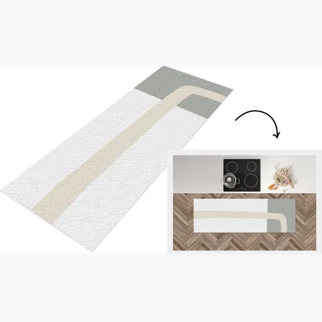 KitchenYeah Keukenloper - Loper keuken - Abstract - Minimalisme - Design - Keukenloper vinyl Multicolor