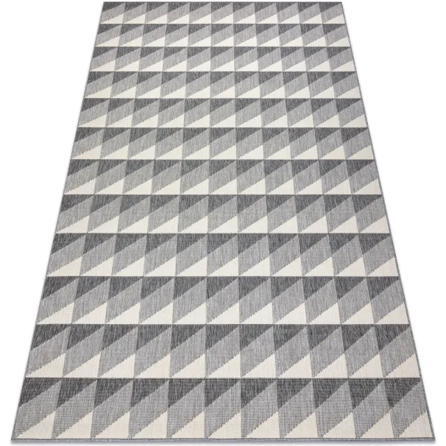 RUGSX Kleden Rugsx Sisal tapijt SPRING 20406332 Ruit , drieho 80x150 cm Grijs