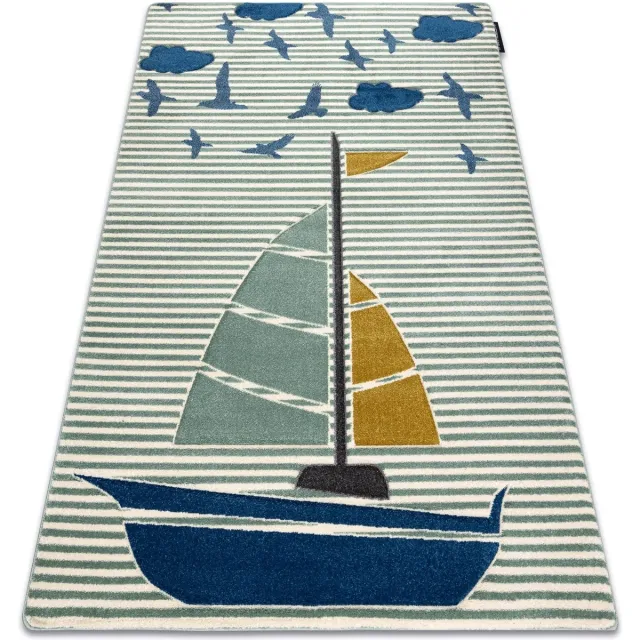 RUGSX Kleden Rugsx Tapijt PETIT SAIL Boot , ZEILBOOT groen