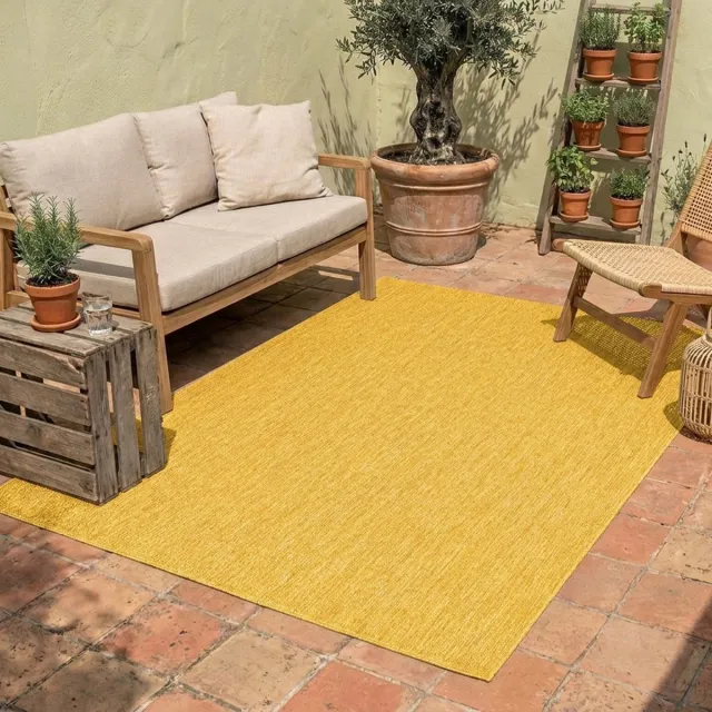 NATURL. Buitenkleed - Costa Okergeel | Zomerse budgettopper! - 140x200cm