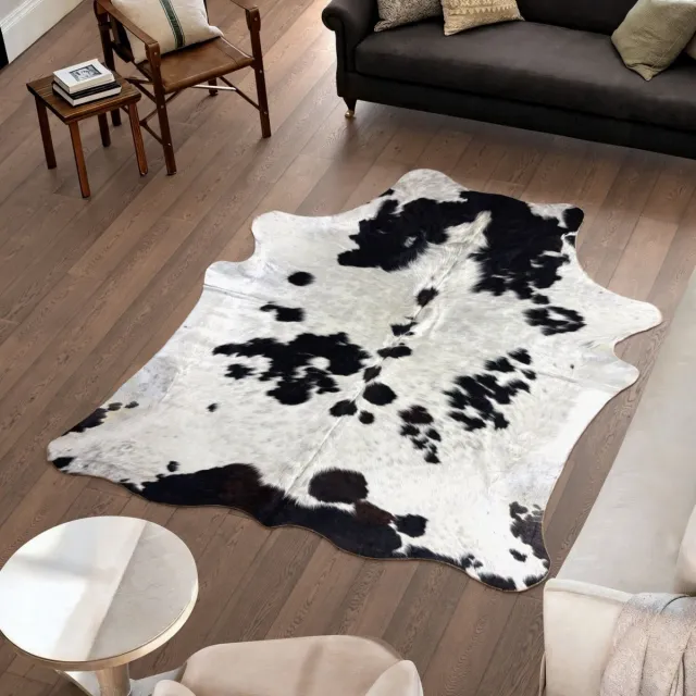 Koeienhuid Vloerkleed - Koeienkleed / Koeienvel / Dierenvel / Dierenhuid Tapijt zwart