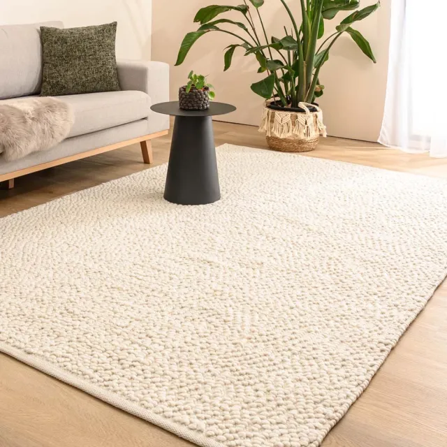 Nordic Weavers Wollen vloerkleed - Agder wit 200x300