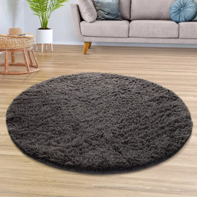 TT Home Tapijt Woonkamer Diepe Pool Lange Pool Zacht Modern Monochroom Design 80 x 80 cm Rechthoek 80 x 80 cm Rechthoek antraciet