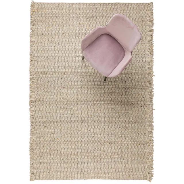 Zuiver Frills wollen vloerkleed beige Beige/geel
