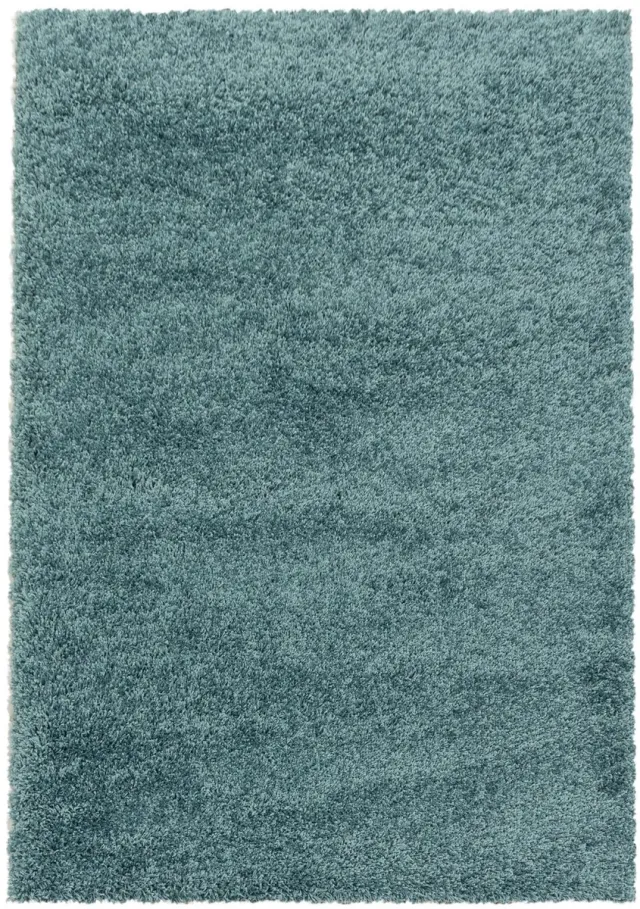Dutch XXL Hoogpolig Vloerkleed | Tapijt | Shaggy | Sydney | Uni | Aquablauw | 80x250 cm