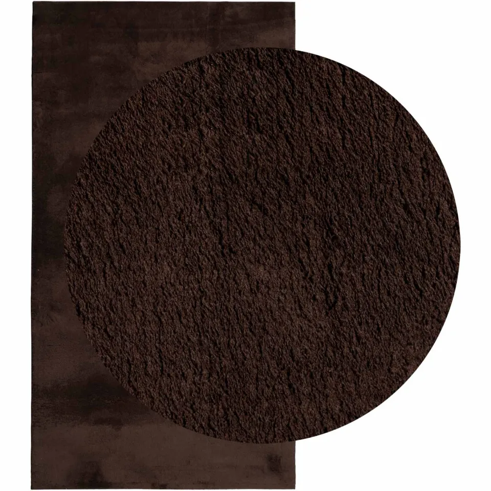 vidaXL Medium pile zachte en wasbare tapijt HUARTE Bruin 60 x 110 cm