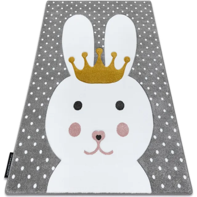 RUGSX Kleden Rugsx Tapijt PETIT BUNNY KONIJNTJE KONIJN grijskleuring 120x170 cm