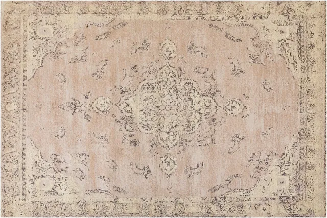 Beliani MATARIM - Vloerkleed - Perzik - Katoen Beige