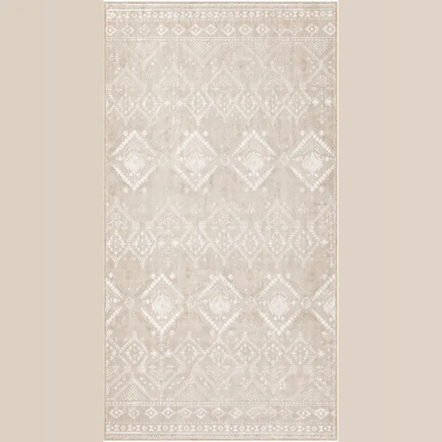 Songmics HOME - Tapijt - Boho Vloerkleed - Antislip en Wasbaar - Voor Slaapkamer en Woonkamer cappuccinobeige